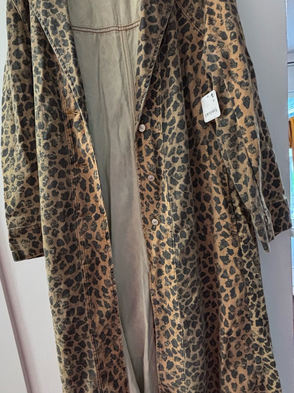 Free People Leopard Print denim duster - Brown & Black